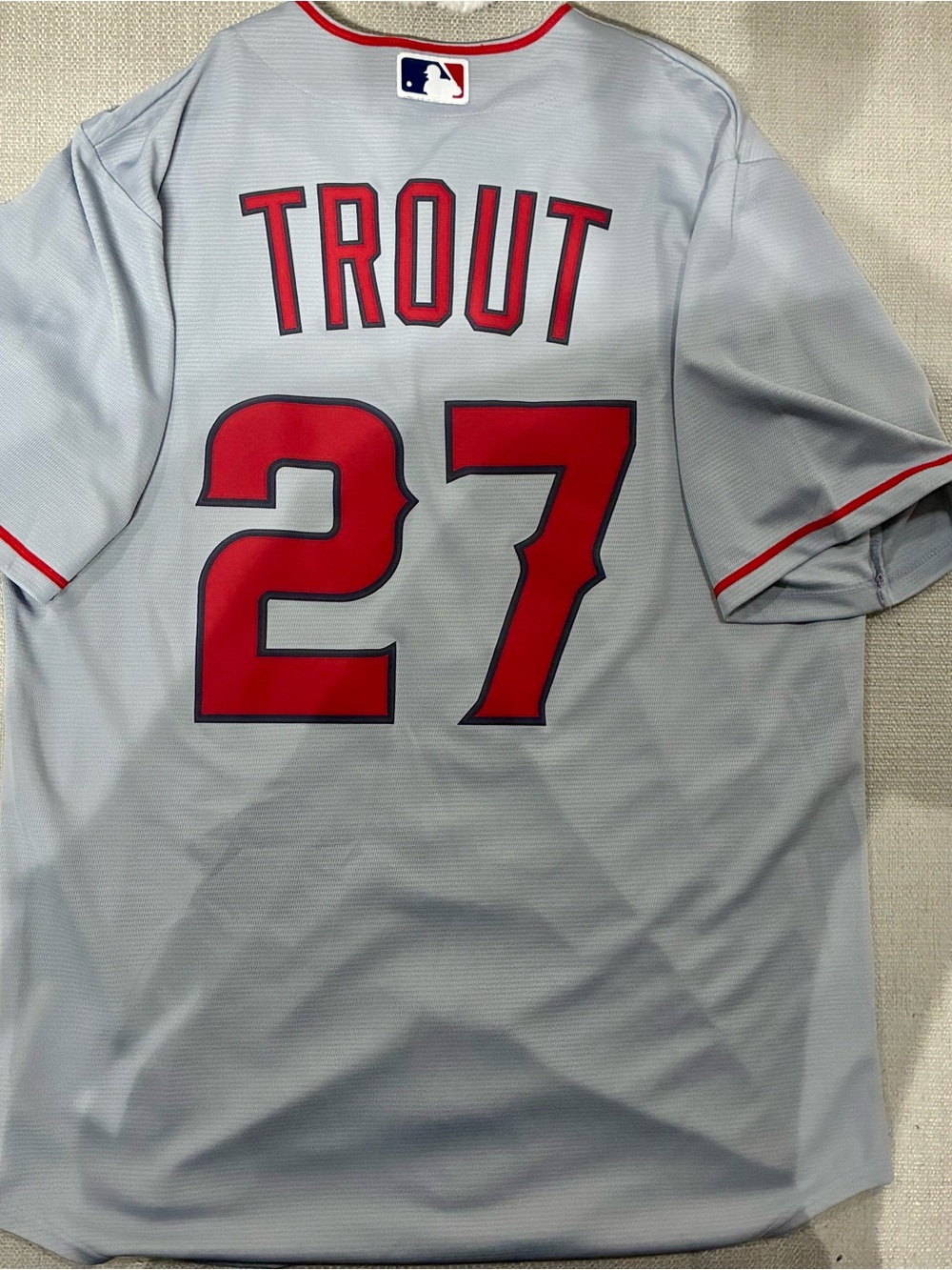 Nike Los Angeles Angels Mike Trout #27 MLB Road Jersey — Men's Small